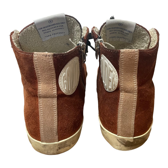 SOLD SOLD SOLD Golden Goose Francy Sienna Brown Suede White Star High Tops 37 - Picture 5 of 9